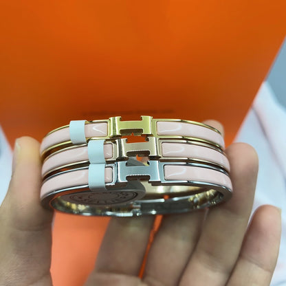 [Triumph Jewelry]CLASSIC HM CLIC  PINK 8MM ENAMEL BRACELET