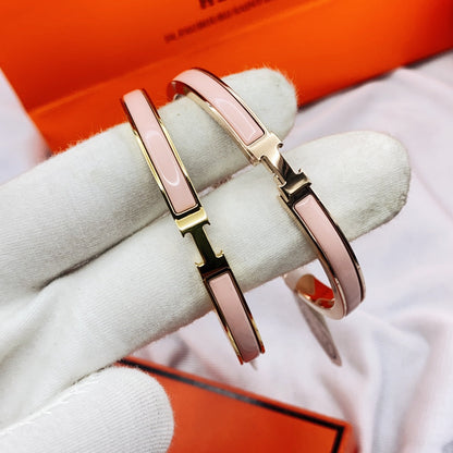 [Triumph Jewelry]CLASSIC HM CLIC  PINK 8MM ENAMEL BRACELET