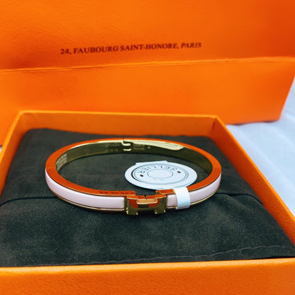 [Triumph Jewelry]CLASSIC HM CLIC  PINK 8MM ENAMEL BRACELET