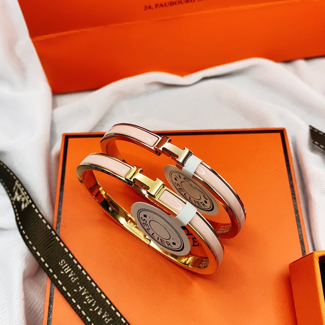 [Triumph Jewelry]CLASSIC HM CLIC  PINK 8MM ENAMEL BRACELET
