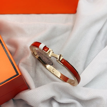 [Triumph Jewelry]CLASSIC HM CLIC RED 8MM ENAMEL BRACELET