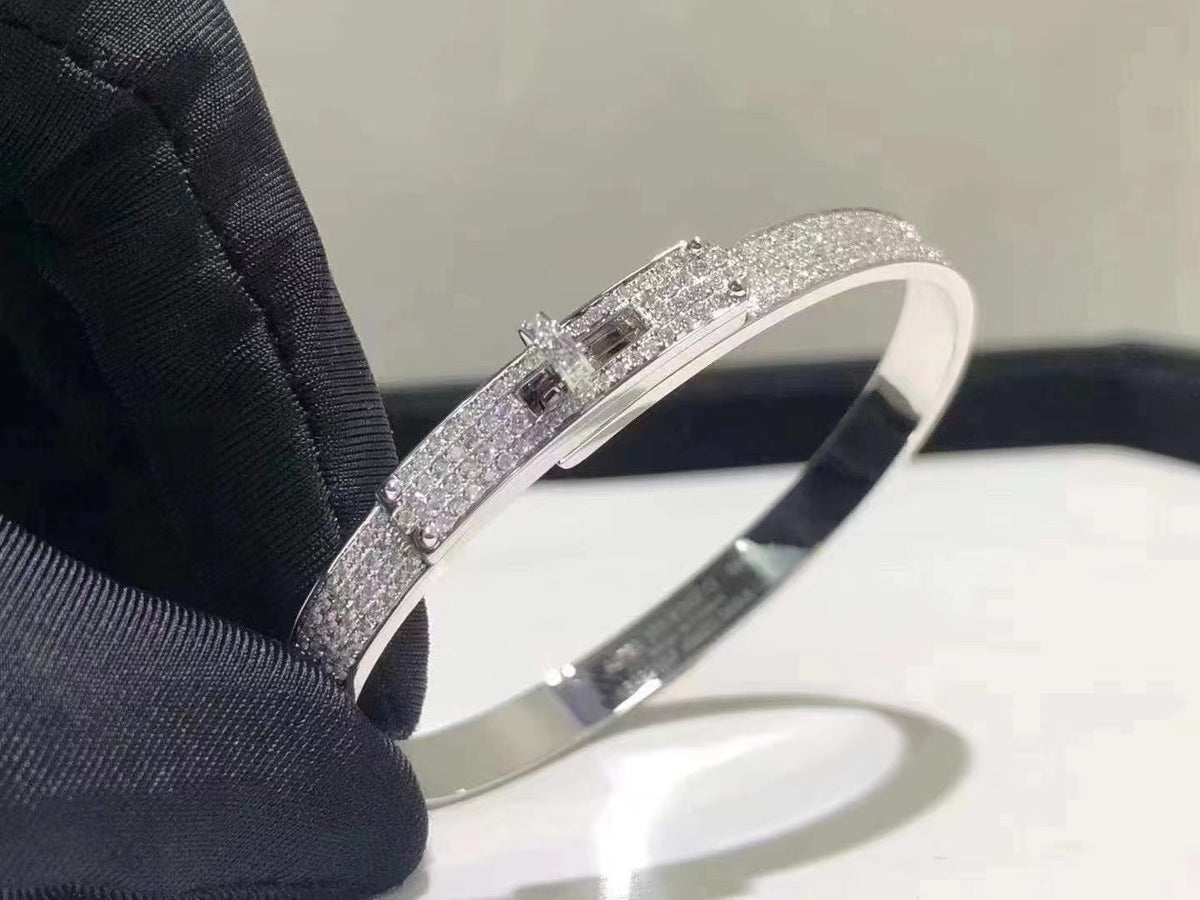 [Triumph Jewelry]HM KELLY BRACELET IN SILVER AND FULL PAVE DIAMOND
