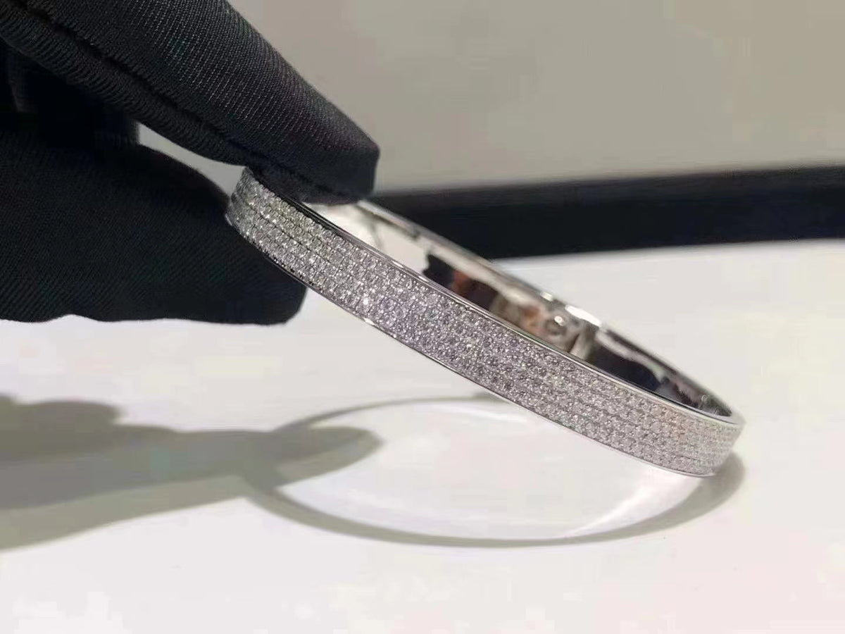 [Triumph Jewelry]HM KELLY BRACELET IN SILVER AND FULL PAVE DIAMOND