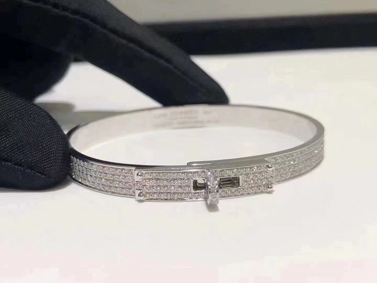 [Triumph Jewelry]HM KELLY BRACELET IN SILVER AND FULL PAVE DIAMOND