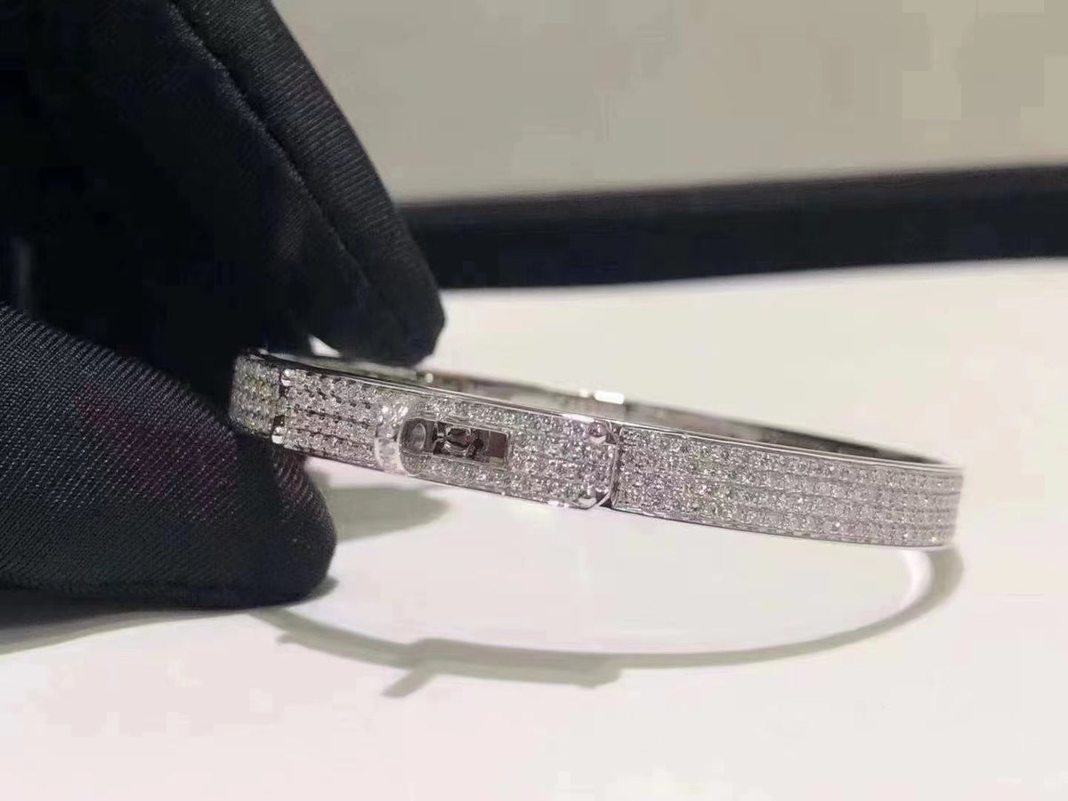 [Triumph Jewelry]HM KELLY BRACELET IN SILVER AND FULL PAVE DIAMOND