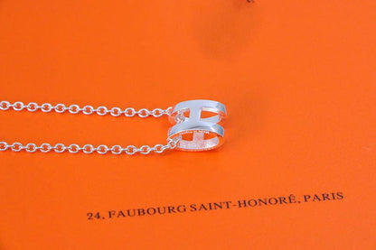 [Triumph Jewelry]HM NECKLACE H LETTER OVAL SERIES