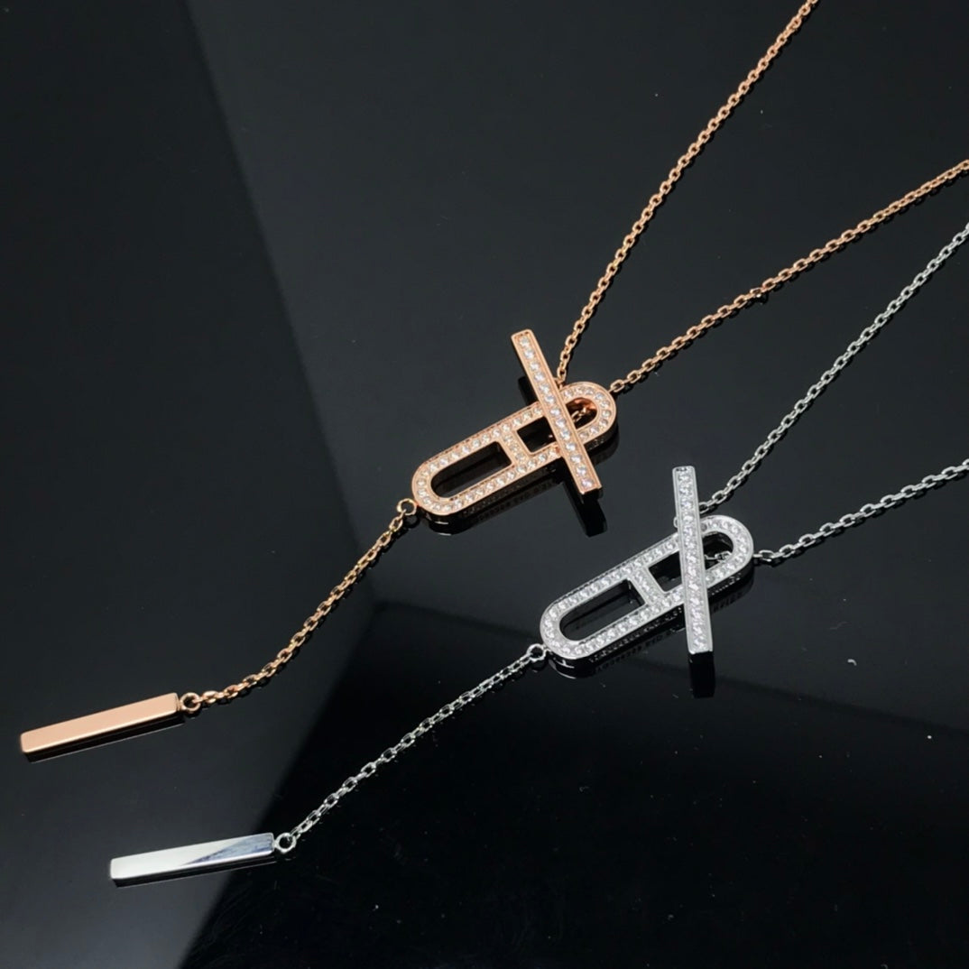 [Triumph Jewelry]HM NECKLACE PLATINUM ROSE GOLD DIAMOND