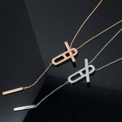 [Triumph Jewelry]HM NECKLACE PLATINUM ROSE GOLD DIAMOND