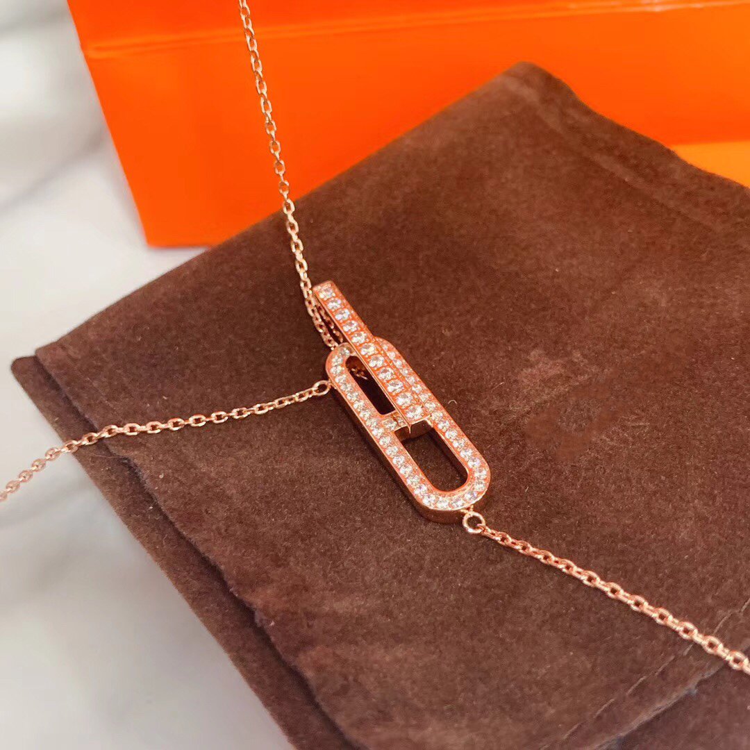 [Triumph Jewelry]HM NECKLACE PLATINUM ROSE GOLD DIAMOND