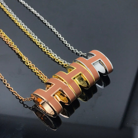 [Triumph Jewelry]H NECKLACE BROWN