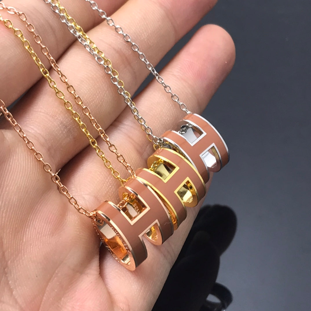 [Triumph Jewelry]H NECKLACE BROWN