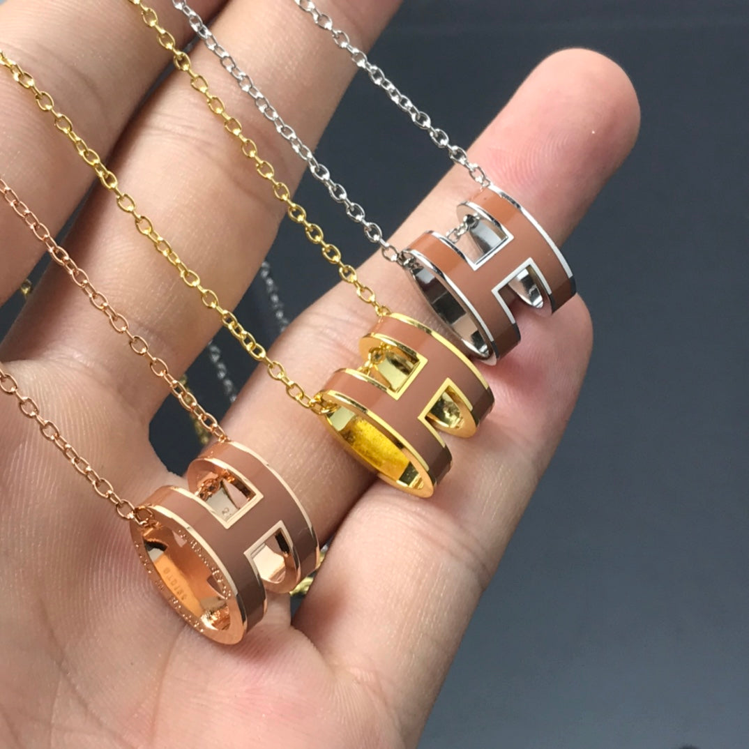 [Triumph Jewelry]H NECKLACE BROWN