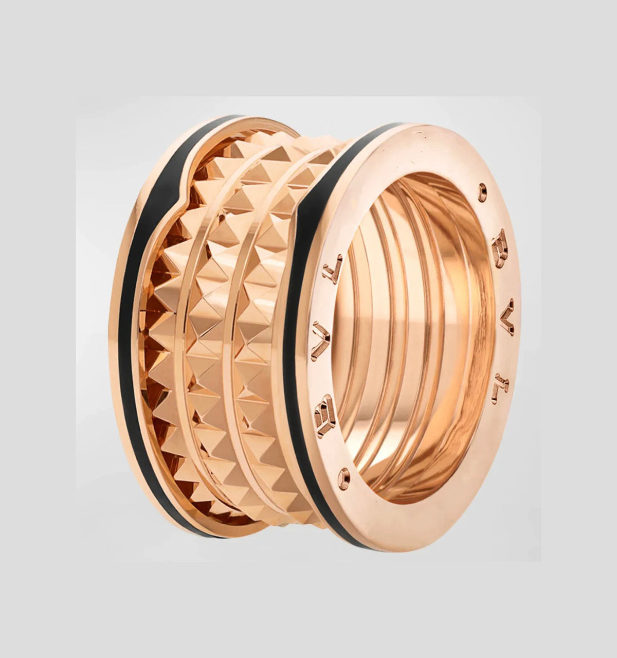 [Triumph Jewelry]ZERO 1 ROCK BLACK CERAMIC PINK GOLD LARGE MODEL