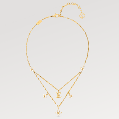 [Triumph Jewelry]FLOWERGRAM GOLD MOP DOUBLE ROW NECKLACE