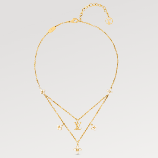 [Triumph Jewelry]FLOWERGRAM GOLD MOP DOUBLE ROW NECKLACE