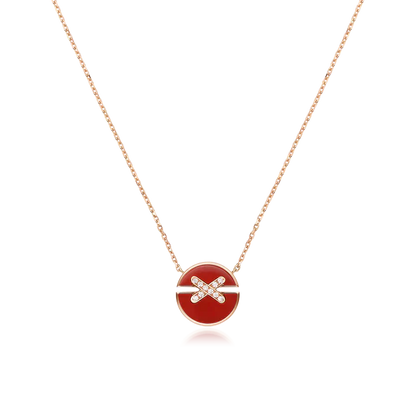 [Triumph Jewelry]JEUX DE ROSE GOLD DIAMOND NECKLACE
