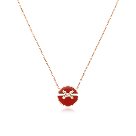 [Triumph Jewelry]JEUX DE ROSE GOLD DIAMOND NECKLACE