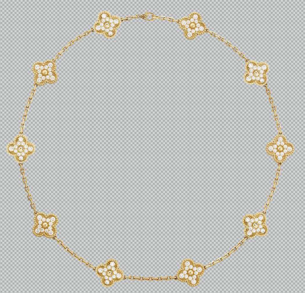 [Triumph Jewelry Jewelry]CLOVER 10 MOTIFS  Gold Diamond  NECKLACE