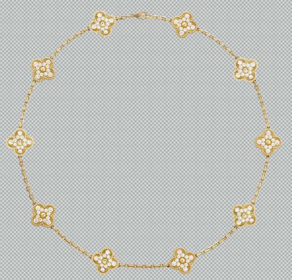 [Triumph Jewelry Jewelry]CLOVER 10 MOTIFS  Gold Diamond  NECKLACE