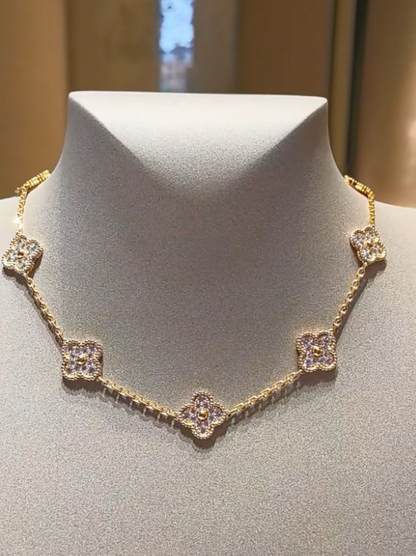 [Triumph Jewelry Jewelry]CLOVER 10 MOTIFS  Gold Diamond  NECKLACE