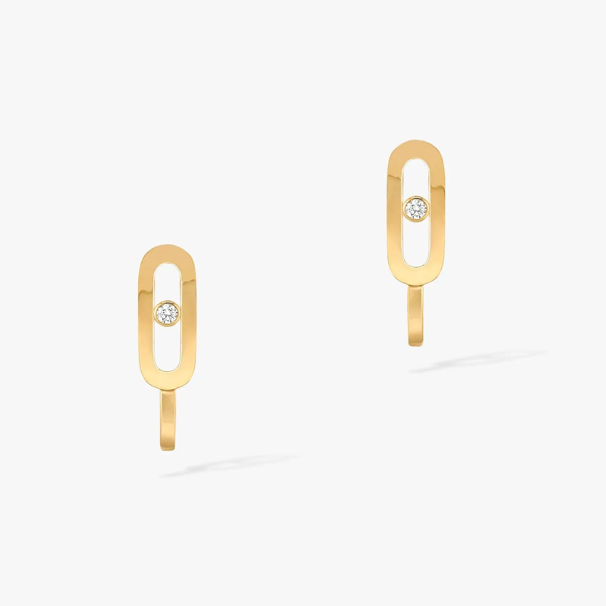 [Triumph Jewelry]CREOLES MOVE UNO MINI 1 DIAMOND EARRINGS