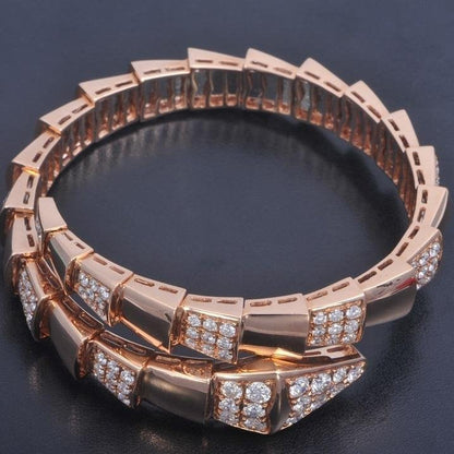 [Triumph Jewelry]SERPENTI WIDE BRACELET PINK GOLD DIAMOND