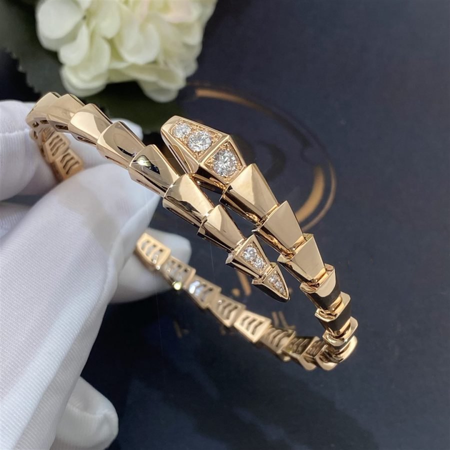 [Triumph Jewelry]SERPENTI BRACELET DIAMONDS PINK GOLD