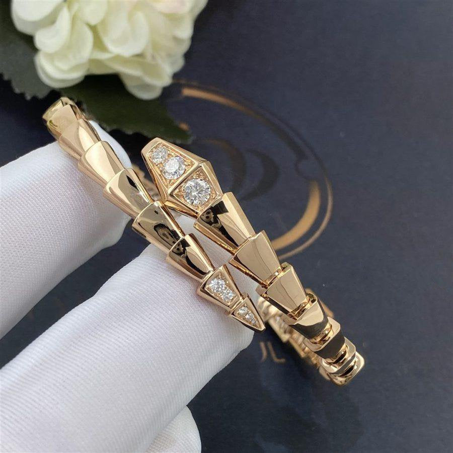 [Triumph Jewelry]SERPENTI BRACELET DIAMONDS PINK GOLD