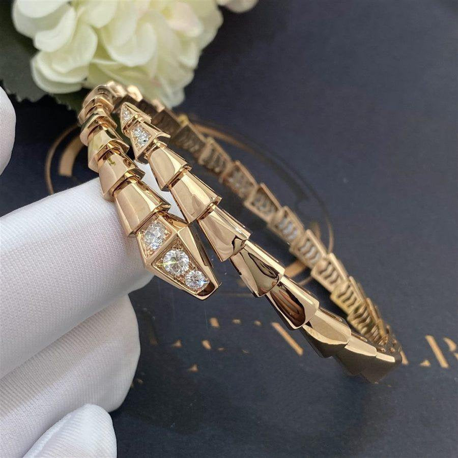 [Triumph Jewelry]SERPENTI BRACELET DIAMONDS PINK GOLD