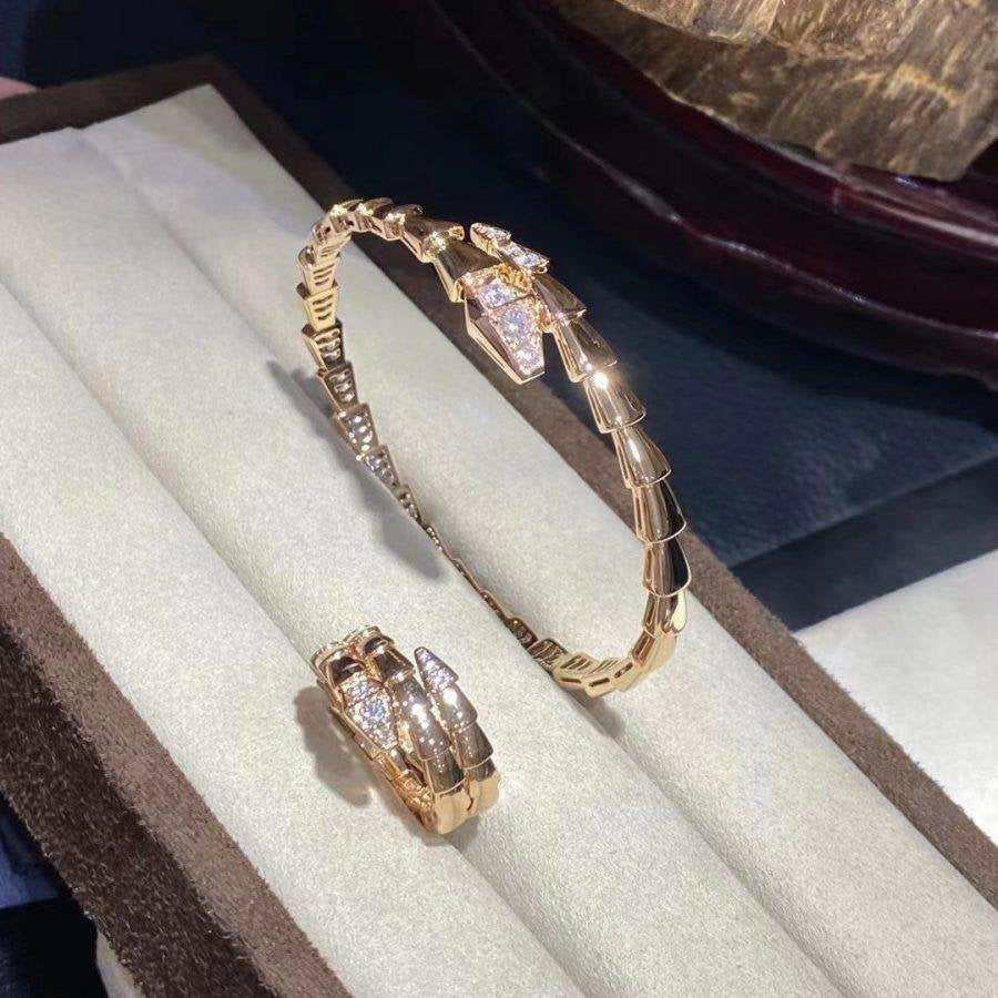 [Triumph Jewelry]SERPENTI BRACELET DIAMONDS PINK GOLD