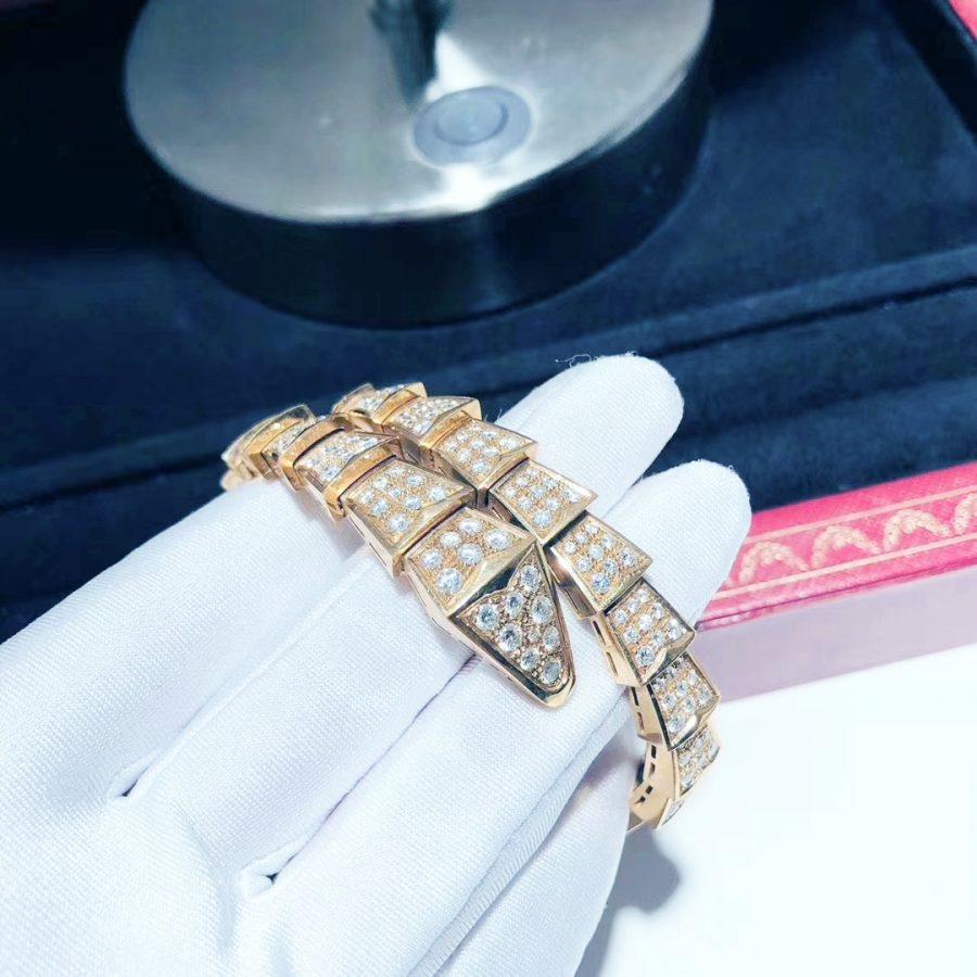 [Triumph Jewelry]SERPENTI BRACELET 8MM PINK GOLD DIAMOND