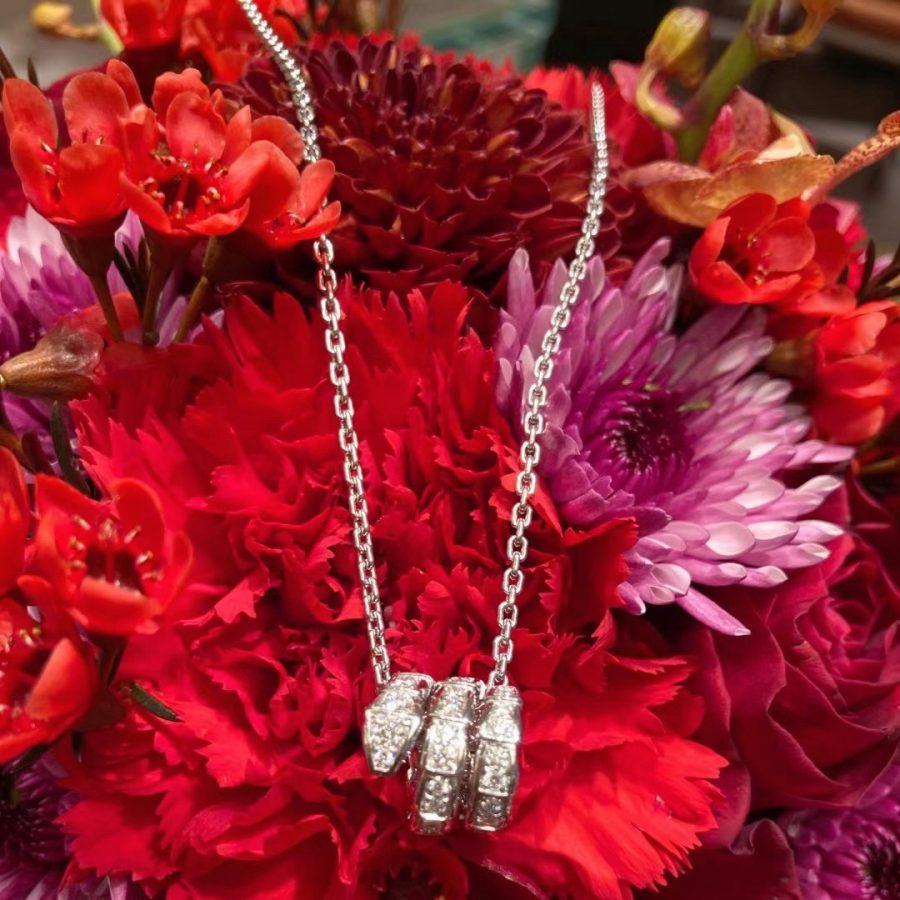 [Triumph Jewelry]SERPENTI  NECKLACE DOUBLE RING DIAMOND