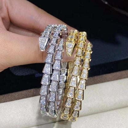 [Triumph Jewelry]SERPENTI BRACELET GOLD DIAMOND DOUBLE ROW