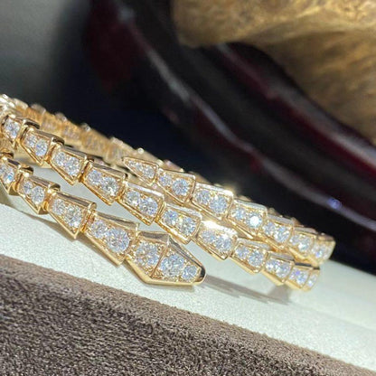 [Triumph Jewelry]SERPENTI BRACELET GOLD DIAMOND DOUBLE ROW