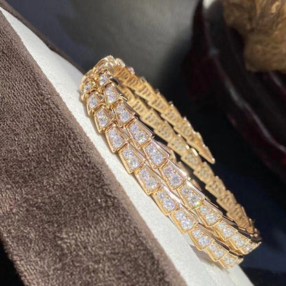 [Triumph Jewelry]SERPENTI BRACELET GOLD DIAMOND DOUBLE ROW