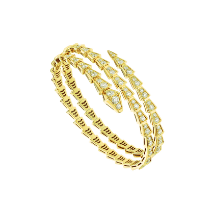 [Triumph Jewelry]SERPENTI BRACELET GOLD DIAMOND DOUBLE ROW