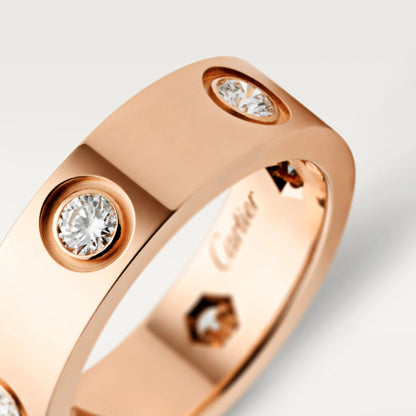 [Triumph Jewelry]LOVE 5.5MM 6 DIAMOND RING