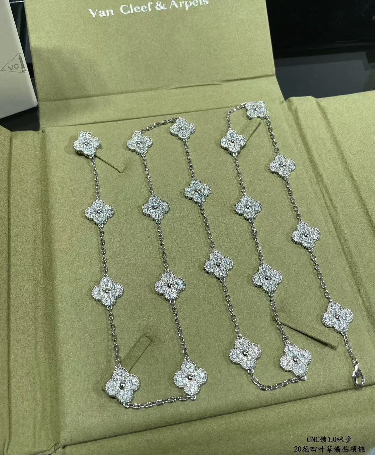 [Triumph Jewelry]CLOVER 20 MOTIFS FULL-DIAMOND NECKLACE