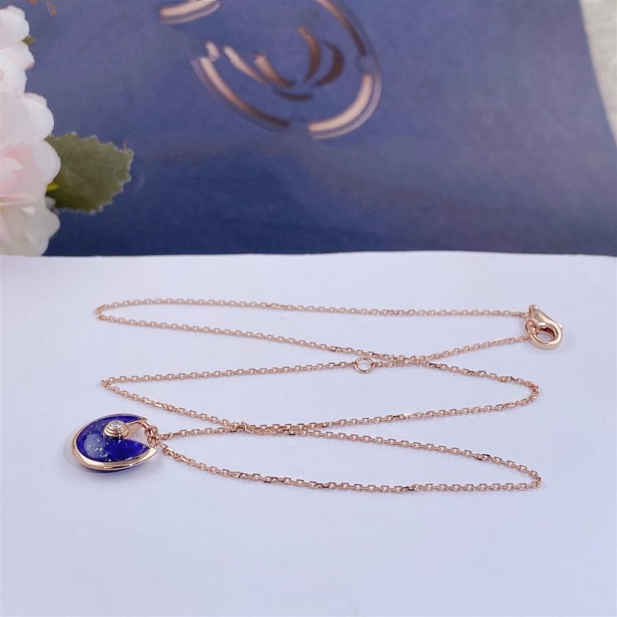 [Triumph Jewelry]AMULETTE ROSE GOLD AGATE NECKLACE