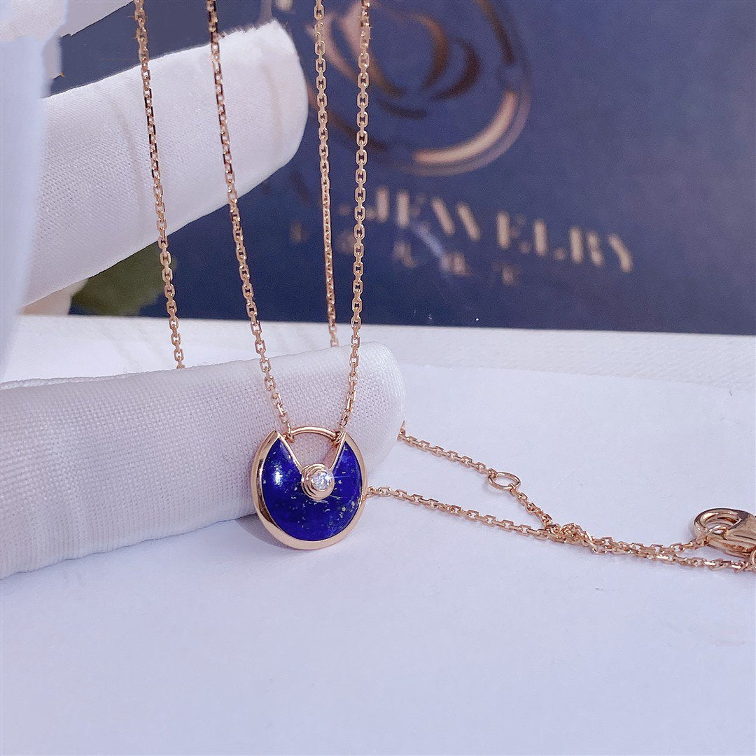 [Triumph Jewelry]AMULETTE ROSE GOLD AGATE NECKLACE