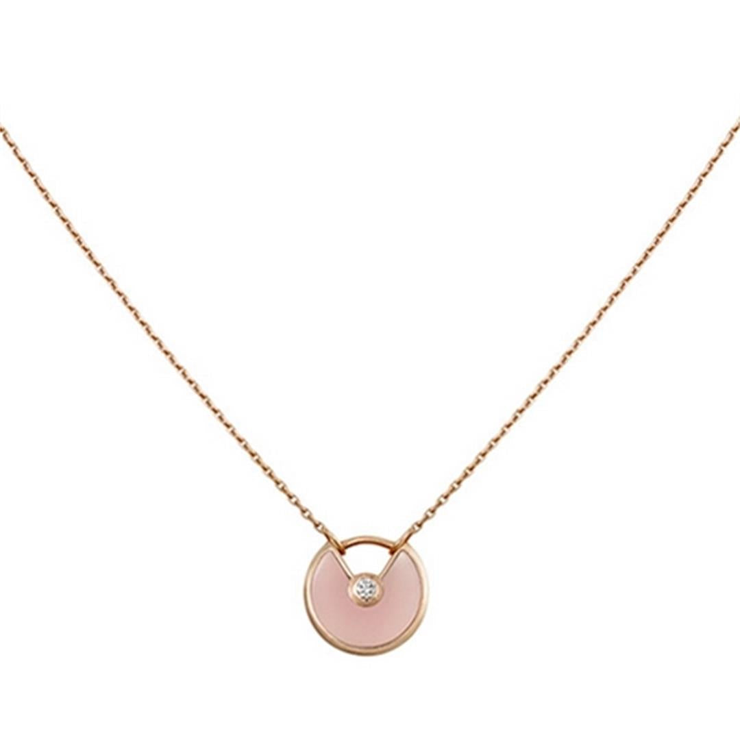 [Triumph Jewelry]AMULETTE ROSE GOLD PINK MOP NECKLACE