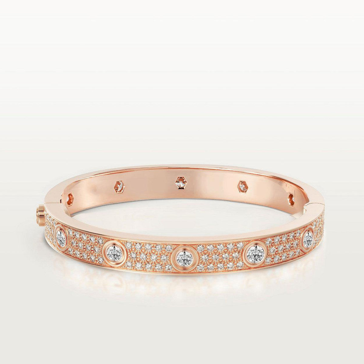 [Triumph Jewelry]LOVE BRACELET 6.1MM DIAMOND-PAVED 10 BIG DIAMONDS