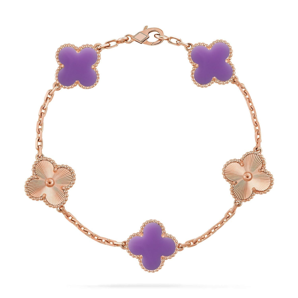 [Triumph Jewelry]CLOVER 5 MOTIF LIGHT PURPLE BRACELET COLLECTION