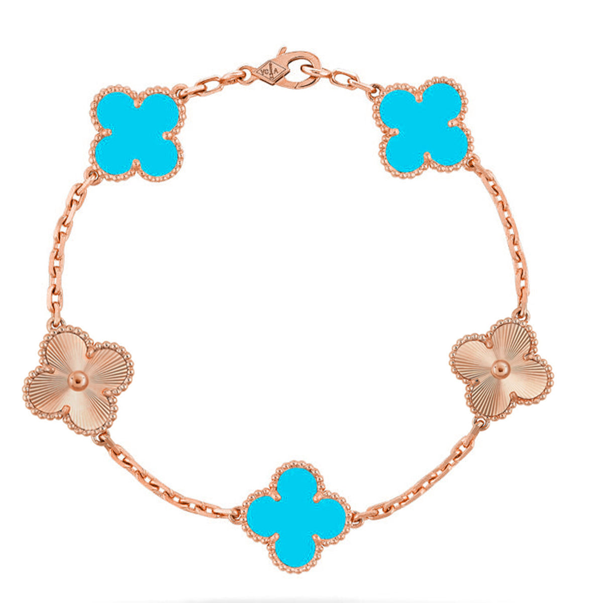 [Triumph Jewelry] CLOVER 5 MOTIF TURQUOISE BRACELET COLLECTION