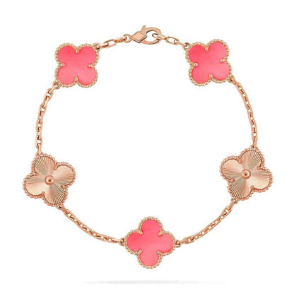 [Triumph Jewelry] CLOVER 5 MOTIFS  PINK MOP BRACELET COLLECTION