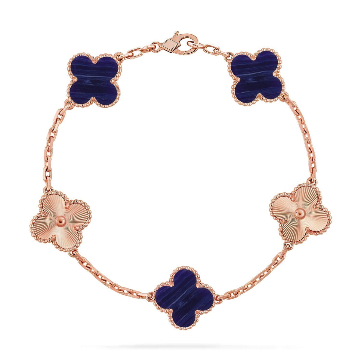 [Triumph Jewelry]CLOVER 5 MOTIF PURPLE STRIPES BRACELET COLLECTION