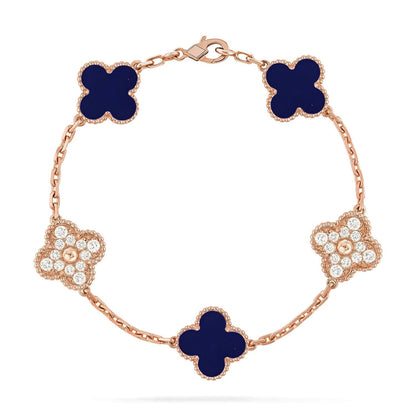 [Triumph Jewelry]CLOVER 5 MOTIF LAPIS LAZULI BRACELET COLLECTION