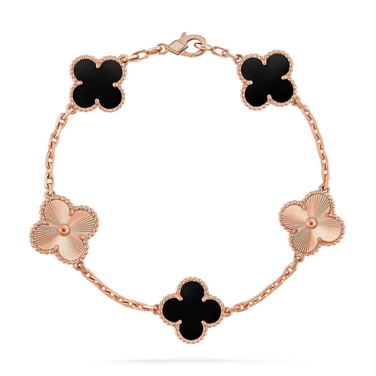 [Triumph Jewelry] CLOVER 5 MOTIF ONYXS BRACELET COLLECTION