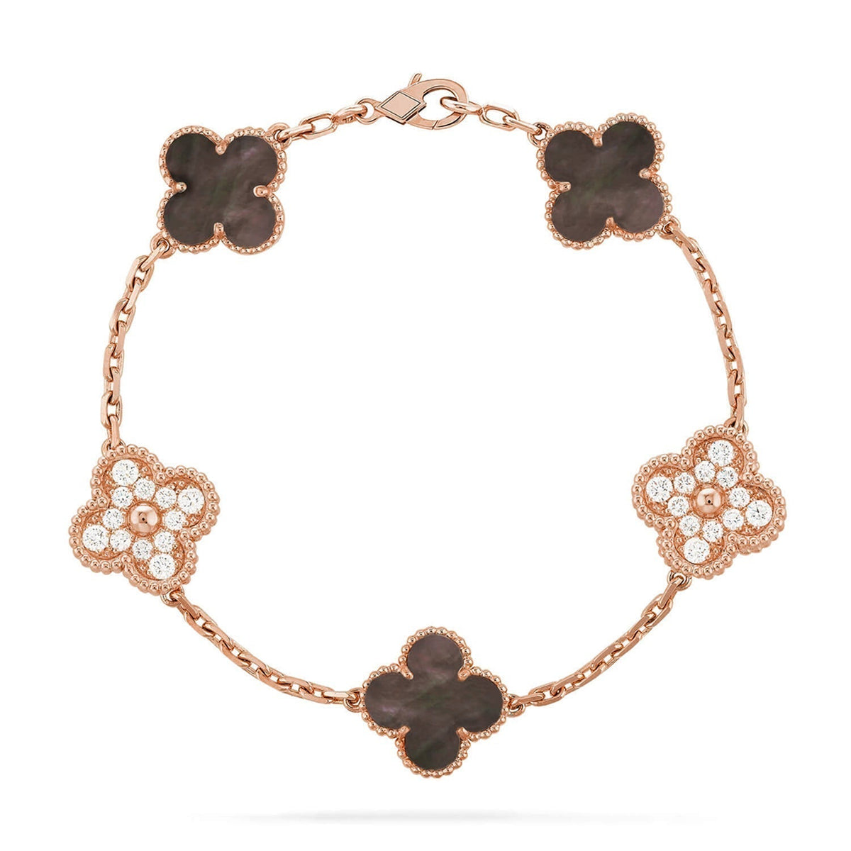 [Triumph Jewelry] CLOVER 5 MOTIF GRAY MOP BRACELET COLLECTION