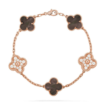 [Triumph Jewelry] CLOVER 5 MOTIF GRAY MOP BRACELET COLLECTION